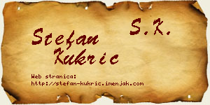 Stefan Kukrić vizit kartica